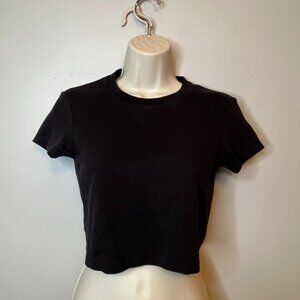 Cuts Black Crop Top XS